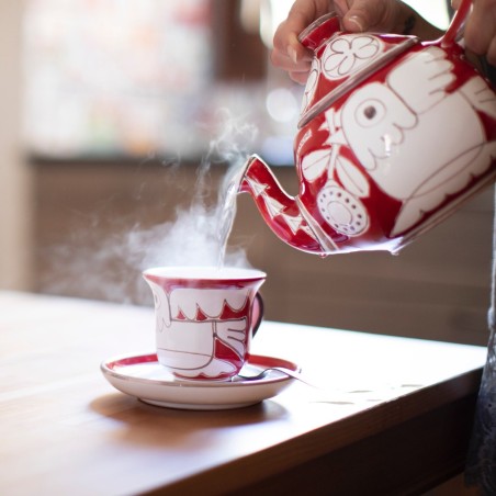 Ceramic handmade Tea cup with saucer TZ72CN de simone sicilian pottery Ceramic handmade Tea cup with saucer TZ72CN de simone sicilian pottery
